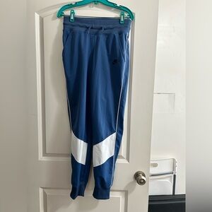 Nike heritage track pants jogger style size women’s small blue‎ with white